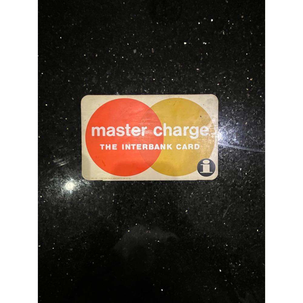 Vintage 1970 Master Charge Interbank Credit Card Window Sign